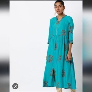 AVAASA MIX N' MATCH Floral Print Flared Kurta_XL